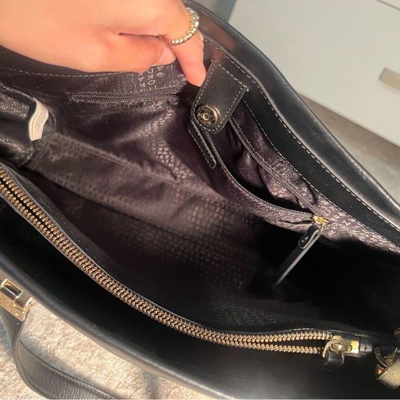 Kate Spade Staci Black Nude Leather Large Satchel Shoulder Bag - Picture 7 of 10